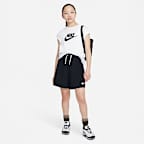 나이키 스포츠웨어 트렌드 주니어(여아) 하이웨이스트 우븐 쇼츠