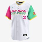 Jersey Nike Dri-FIT ADV de la MLB Limited para hombre Xander Bogaerts San Diego Padres City Connect - Blanco