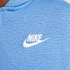Sudadera con gorro de cierre completo para niños talla grande Nike Sportswear Club Fleece