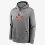 Texas Longhorns Legacy Club Primary Logo Men's Nike College Pullover Hoodie - Dark Grey Heather