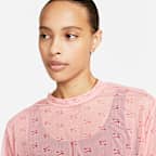 Nike Air Women's Printed Mesh Short-sleeve Crop Top