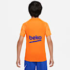 FC Barcelona Strike 大童 Nike Dri-FIT 短袖足球上衣