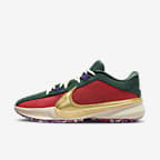 Giannis Freak 5 "Loyalty"-basketballsko - Gym Red/Fir/Court Purple/Metallic Gold