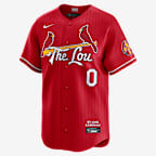 Jersey Nike Dri-FIT de la MLB Limited para hombre de Masyn Winn St. Louis Cardinals City Connect - Rojo