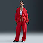 Damska dzianinowa bluza z kapturem i zamkiem na całej długości Nike Sportswear