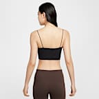 Nike Sportswear Chill Knit Women's Tight Cropped Mini-Rib 2-in-1 Top