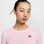 Nike Sportswear Women's Ribbed Long-Sleeve Cropped Top