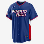 Jersey Nike Stadium para hombre Javier Báez Puerto Rico National Baseball Team 2026 World Baseball Classic - Royal