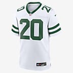 Jersey de fútbol americano Nike de la NFL Game para hombre Breece Hall New York Jets - Blanco