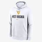 West Virginia Mountaineers Primetime Club Campus Men's Nike College Pullover Hoodie - White