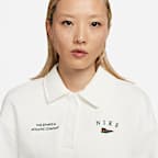 เสื้อวอร์มโปโลเอวลอยผ้าฟลีซขนาดโอเวอร์ไซส์ผู้หญิง Nike Sportswear