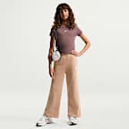 Nike Sportswear aansluitend cropped geribd T-shirt voor meisjes