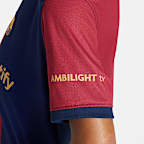 Tredelat fotbollsställ FC Barcelona 2024/25 Stadium (hemmaställ) Nike Replica för barn