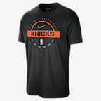 Playera de entrenamiento Nike de la NBA para hombre New York Knicks