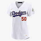 Mookie Betts Los Angeles Dodgers 2025 World Series Champion Gold Series Women's Nike MLB Stadium Jersey - White