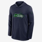 Seattle Seahawks Rivalries Collection Sideline Men's Nike Dri-FIT NFL Long-Sleeve Hooded Top - Navy