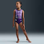 Nike Gymnastics Purple Reign Leotard - Navy