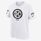 Pittsburgh Steelers Salute to Service Primary Edge Legend Big Kids' Nike Dri-FIT NFL T-Shirt - White