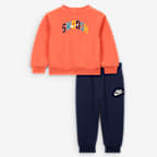 Conjunto de 2 piezas de sudadera de cuello redondo de tejido Fleece ligero para bebé (12-24 M) Nike Sportswear Powder Play
