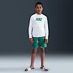 Playera de manga larga Dri-FIT para niño talla grande Nike Swim Hydroguard