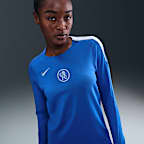 FC Chelsea Strike Third Nike Dri-FIT Total 90 Fußballoberteil aus Strickmaterial mit Rundhalsausschnitt (Damen)