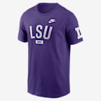 Playera universitaria Nike para hombre LSU Legacy Arch 2-Hit - Morado