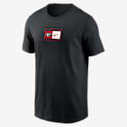 Playera universitaria Nike para hombre Georgia 2-Hit Stacked - Negro