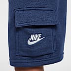 Conjunto de playera y shorts de French Terry con bolsillos para niños talla pequeña Nike Sportswear