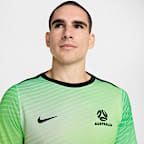 Haut de foot à manches courtes d'avant-match Nike Dri-FIT Australie Academy Pro pour homme