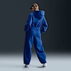 Sudadera con gorro holgada cropped de cierre completo para mujer Nike Sportswear Phoenix Fleece