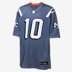 Drake Maye New England Patriots Rivalries Collection Big Kids' Nike NFL Game Jersey - Blue