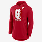 Georgia Legacy Men's Nike Dri-FIT College Long-Sleeve Hooded T-Shirt - Red