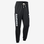 Pants Nike Dri-FIT de la NFL de pierna entallada para hombre Las Vegas Raiders Ground Game Sideline - Negro