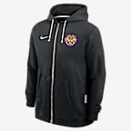 Sudadera con gorro universitaria Nike Dri-FIT de cierre completo para hombre LSU Sideline - Negro