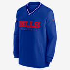 Playera rompevientos de manga larga Nike de la NFL para hombre Buffalo Bills Sideline
