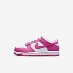 Nike Dunk Low Schuh für jüngere Kinder - Laser Fuchsia/Weiß/Laser Fuchsia