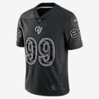 NFL Los Angeles Rams RFLCTV (Aaron Donald) Men's Fashion Football Jersey - Black