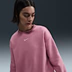 Sudadera oversized de cuello redondo de tejido Fleece para mujer Nike Sportswear Phoenix