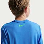 Playera de manga larga Dri-FIT UV para niño talla grande Nike Swim Hydroguard