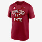 Playera universitaria Nike Dri-FIT para hombre Alabama Primetime Arch Mantra Legend - Carmesí
