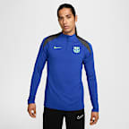 FC Barcelona Strike Third Nike Dri-FIT Fußball-Drill-Oberteil (Herren) - Old Royal/Anthracite/Lime Blast
