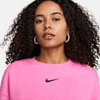 Sudadera oversized de cuello redondo de tejido Fleece para mujer Nike Sportswear Phoenix