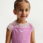 Conjunto de vestido de 2 piezas para niños talla pequeña Nike Move With Nature