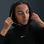 Μπλούζα με κουκούλα σε φαρδιά γραμμή Nike Sportswear Club Fleece για μεγάλα κορίτσια