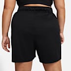 Nike Dri-FIT Attack-shorts med mellemhøj talje (13 cm) uden for til kvinder (plus size)