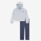 Conjunto de 2 piezas de sudadera con gorro para bebé Nike "Home Swoosh Home" Hoodie Set - Azul difuso