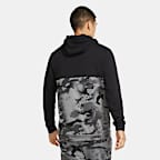 Nike Dri-FIT Trainings-Hoodie mit durchgehendem Reißverschluss für Herren im Camo-Design