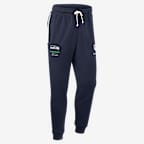 Pants Nike Dri-FIT de la NFL de pierna entallada para hombre Seattle Seahawks Sideline Standard Issue - Azul marino