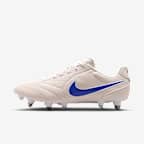 Chaussure de foot basse à crampons pour terrain gras Nike Tiempo Ligera Pro - Chalk/Blanc/Racer Blue
