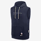 Seattle Seahawks Sideline Men's Nike Dri-FIT NFL Sleeveless Pullover Hoodie - Navy